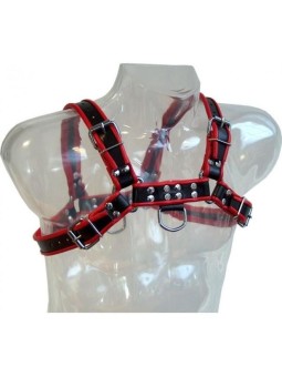 Leather Body Chain Harness Iii Black / Red - Comprar Lencería fetish Metal Hard - Lencería fetish (1)