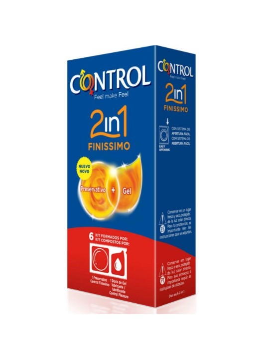 Control Duo Finisimo & Lubricante 6 uds - Comprar Condones extra finos Control - Preservativos extra finos (1)