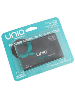 Uniq Smart Pre-Erección Preservativo Sin Látex 3 uds - Comprar Condones sin látex Unique - Preservativos sin látex (1)