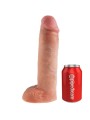 Strap-On Con Dildo Hueco 28 cm & Tirantes Color Carne - Comprar Arnés hueco sexual King Cock - Arneses sexuales (3)