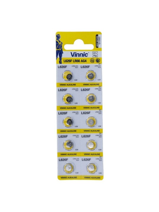 Vinnic LR66/AG4 10 Pilas - Comprar Pilas y baterías Extrastar - Pilas & baterías (1)