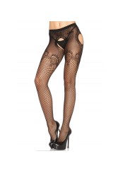 Leg Avenue Pantie En Red Bordada Negro Elegante - Comprar Medias sexy Leg Avenue - Medias sexys (1)