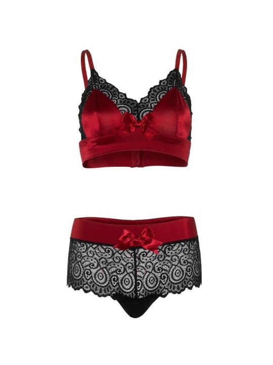 Leg Avenue Set Dos Piezas Rojo & Negro - Comprar Conjunto sexy 2 pzas Leg Avenue - Conjuntos eróticos 2 piezas (4)