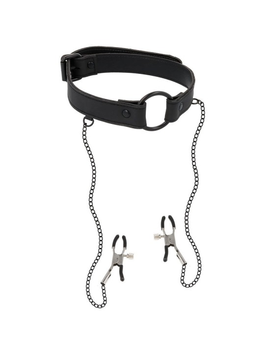 Fetish Submissive Collar Con Pinzas Para Pezones - Comprar Collar BDSM Fetish Submissive - Collares BDSM (1)