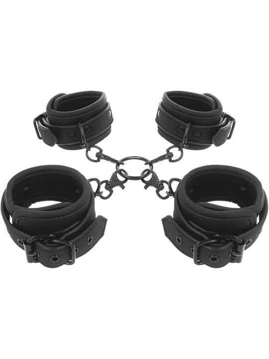 Fetish Submissive Set Esposas Manos & Tobillos - Comprar Restricción cama Fetish Submissive - Restricciones bondage (1)