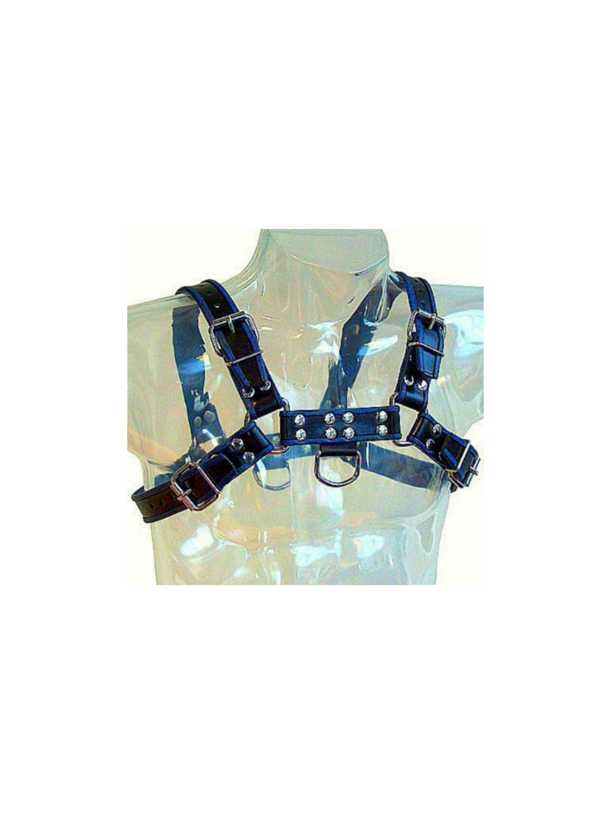 Metal Hard Arnés Cuero Azul & Negro Chest Bulldog - Comprar Lencería fetish Metal Hard - Lencería fetish (1)