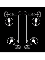 Fetish Submissive Posición Master Con 4 Esposas - Comprar Restricción cama Fetish Submissive - Restricciones bondage (2)