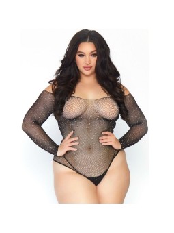 Leg Avenue Crystalized Fishnet Bodystocking 1X/2X - Comprar Bodystocking sexy Leg Avenue - Redes catsuits (1)