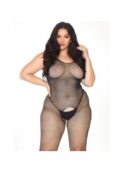 Leg Avenue Bodystocking Con Abertura 1X/2X - Comprar Bodystocking sexy Leg Avenue - Redes catsuits (1)