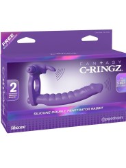 Fantasy C-Ringz Anillo Doble Penetración Con Rabbit - Comprar Arnés dildo sexual Fantasy C-Ringz - Arneses sexuales (4)