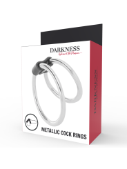 Darkness Anilla Metal Doble Para El Pene - Comprar Castidad masculina Darkness - Castidad masculina (3)