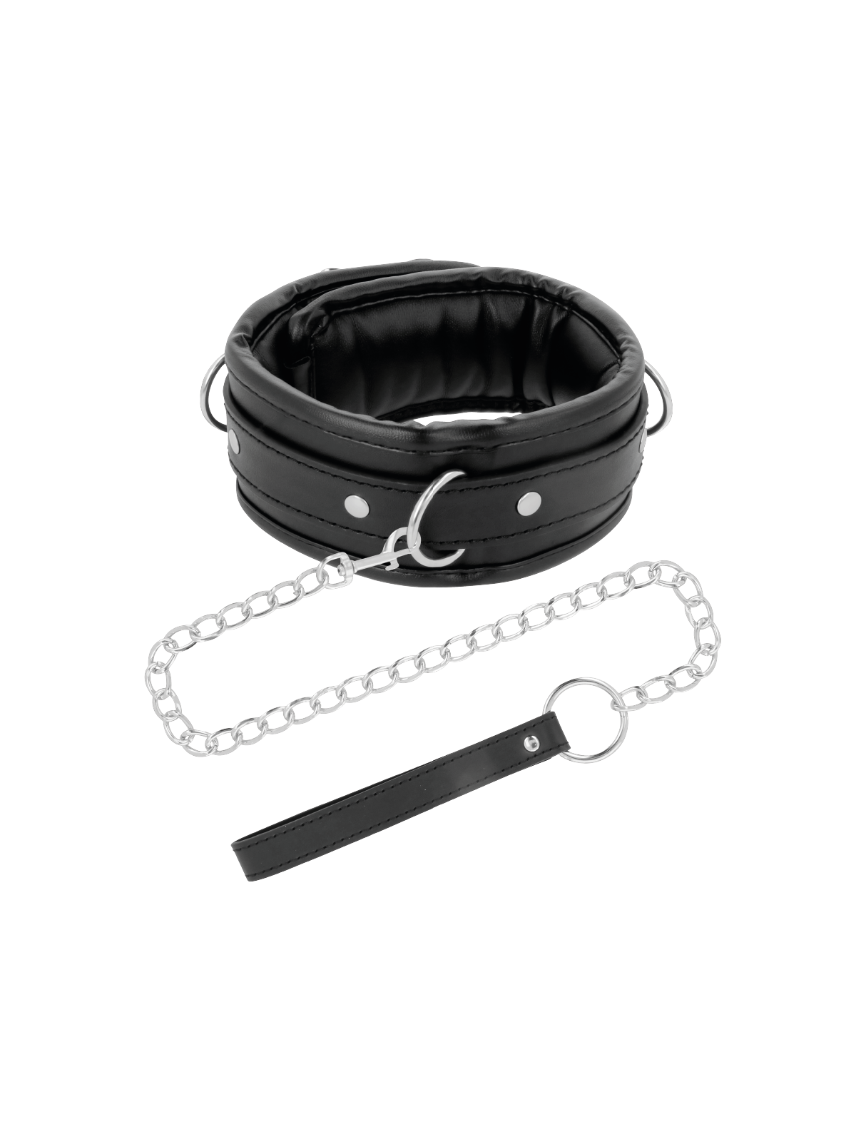 Darkness Collar Con Cadena Soft Leather - Comprar Collar BDSM Darkness - Collares BDSM (1)