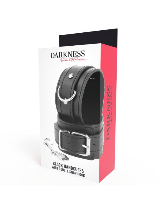 Darkness Esposas Ajustables Negro Con Doble Cinta Refuerzo - Comprar Esposas sexuales Darkness - Esposas eróticas (3)