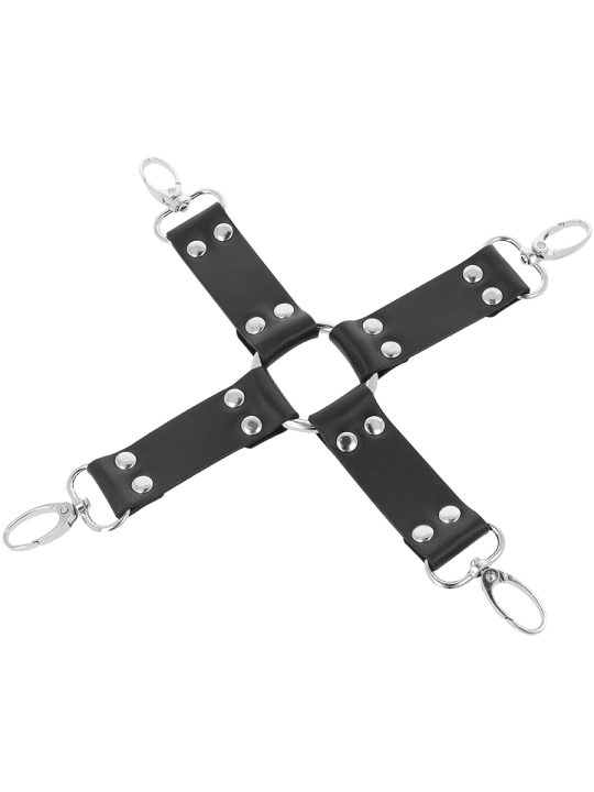 Darkness Esposas De Cuero Para Pies & Manos Negro - Comprar Restricción cama Darkness - Restricciones bondage (3)