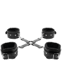 Darkness Esposas De Cuero Para Pies & Manos Negro - Comprar Restricción cama Darkness - Restricciones bondage (2)