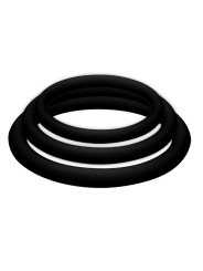 Potenzplus Kit De 3 Anillos Para El Pene (S, M, L) Negro - Comprar Anillo silicona pene Potenzduo - Anillos de silicona pene (1)