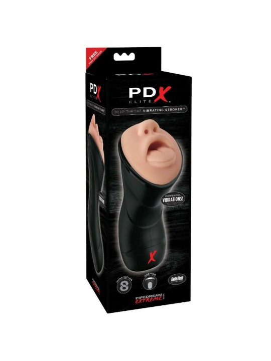 Pdx Elite Stroker Realístico Garganta Profunda Con Vibración - Comprar Masturbador automático Pdx Elite - Masturbadores automáti