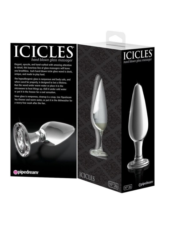 Icicles Number 26 Masajeador De Vidrio - Comprar Plug anal Icicles - Plugs anales (2)