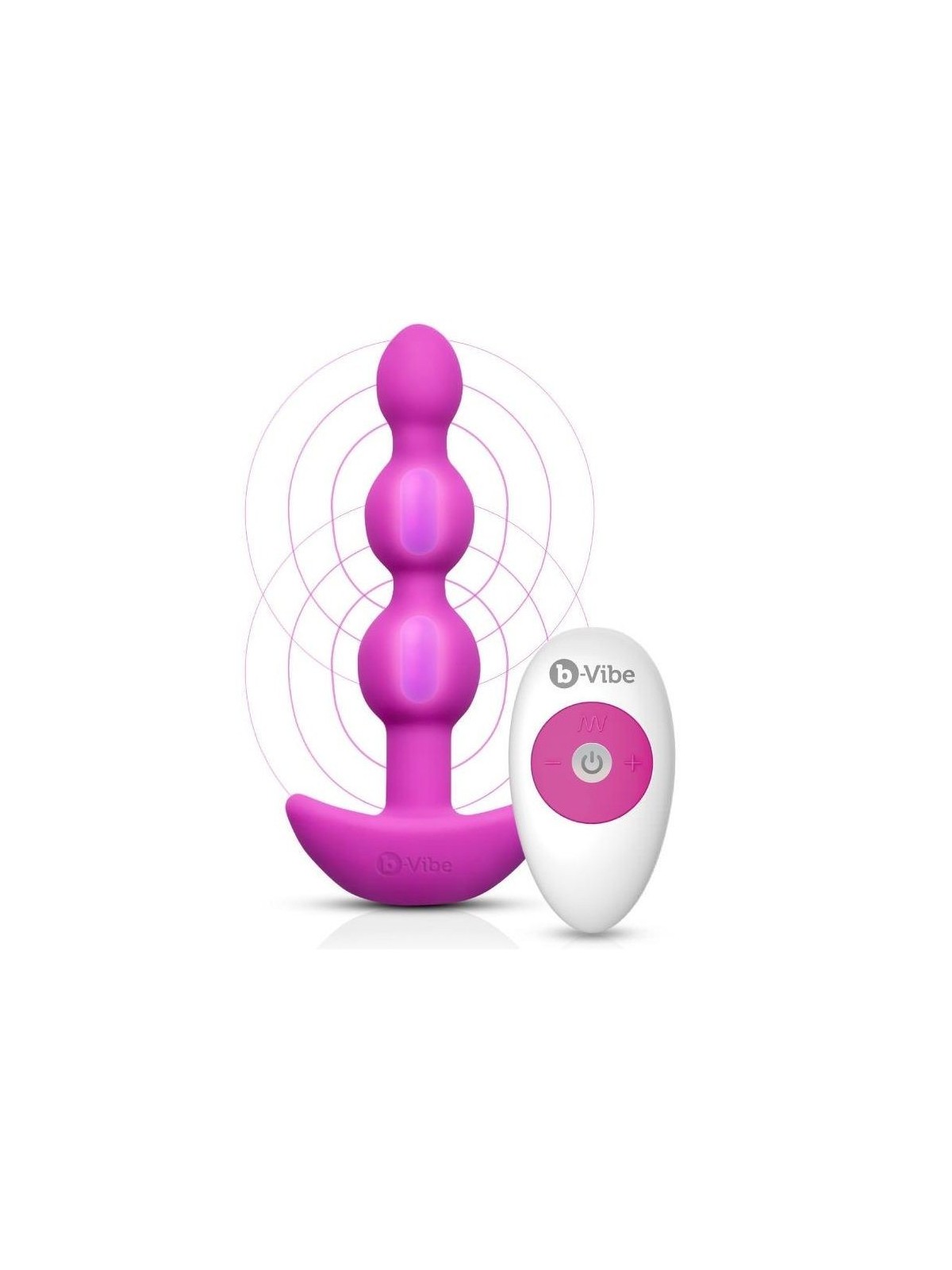 B-Vibe Triplet Anal Control Remoto Beads Rosa - Comprar Plug anal B-Vibe - Plugs anales (1)