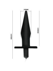 Baile Butt Plug Anal Con Vibración Negro - Comprar Plug anal Baile - Plugs anales (3)