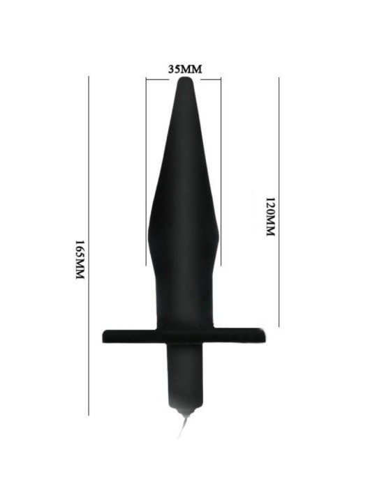 Baile Butt Plug Anal Con Vibración Negro - Comprar Plug anal Baile - Plugs anales (3)