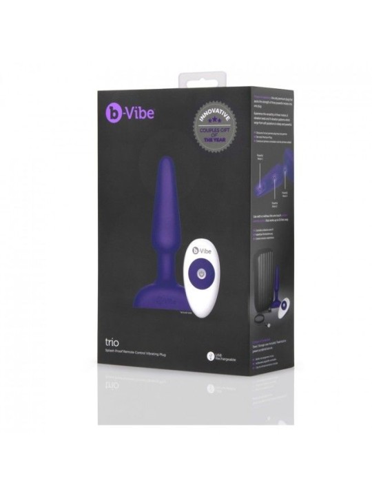 B-Vibe Trio Control Remoto Plug Anal - Comprar Plug anal B-Vibe - Plugs anales (4)