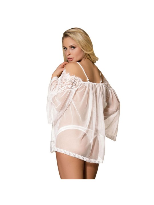 Subblime Babydoll Manga De Campana Blanco - Comprar Babydoll sexy Subblime - Babydolls eróticos (3)