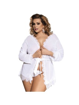 Subblime Queen Plus Babydoll Manga Larga Blanco - Comprar Bata sexy Subblime - Batas sexys (1)