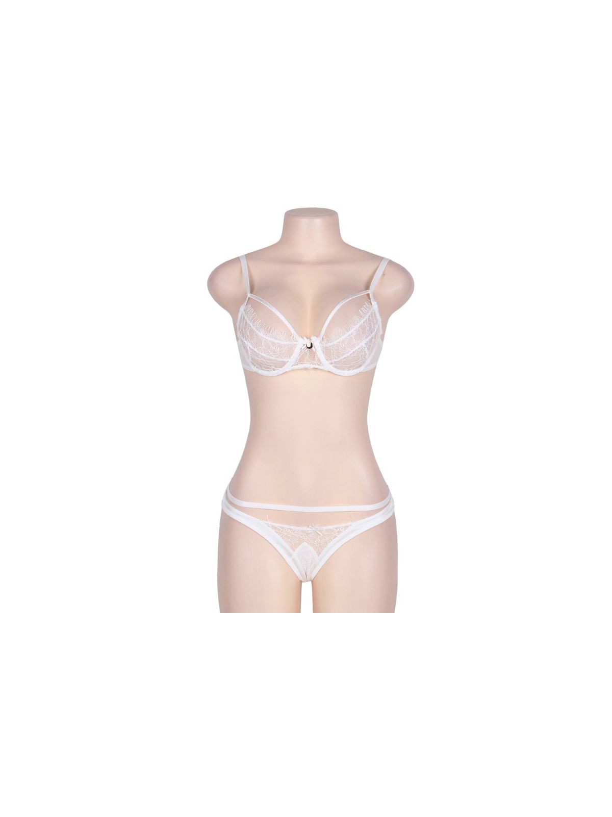 Subblime Queen Plus Set Dos Piezas Con Tirantas Blanco - Comprar Conjunto sexy 2 pzas Subblime - Conjuntos eróticos 2 piezas (1)