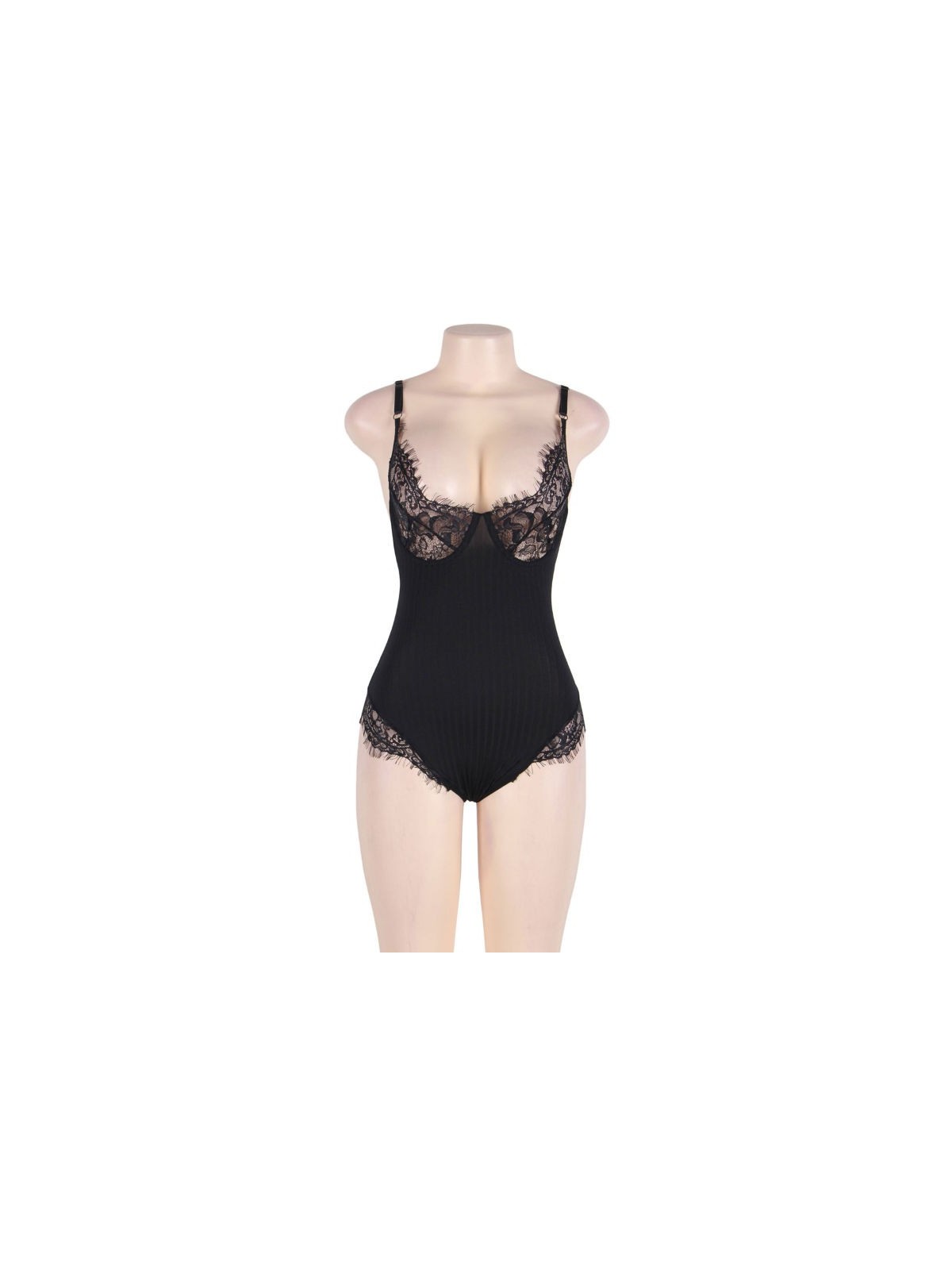 Subblime Queen Plus Teddy Con Transparencias & Flecos - Comprar Body sexy Subblime - Bodys sexys (1)