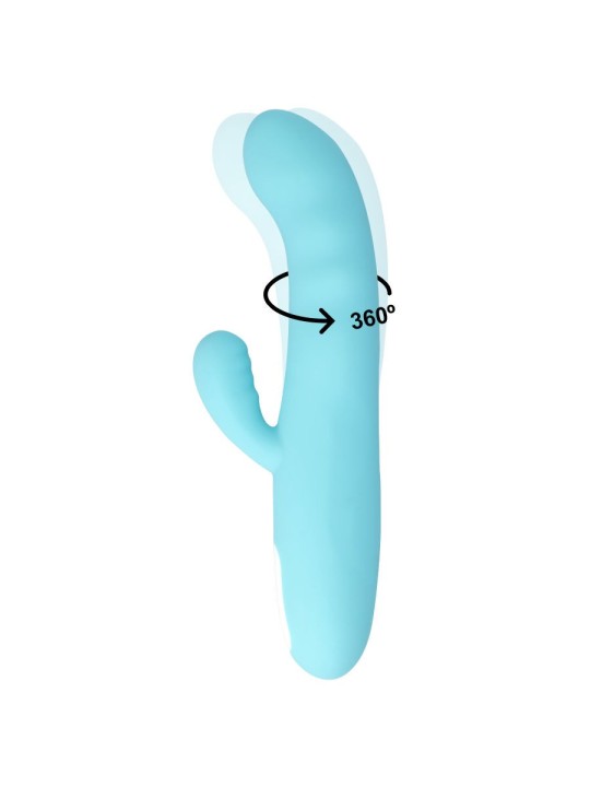 Mia Eiffel Vibrador Rotador Azul Turquesa - Comprar Conejito rotador Mia - Conejito rampante (4)