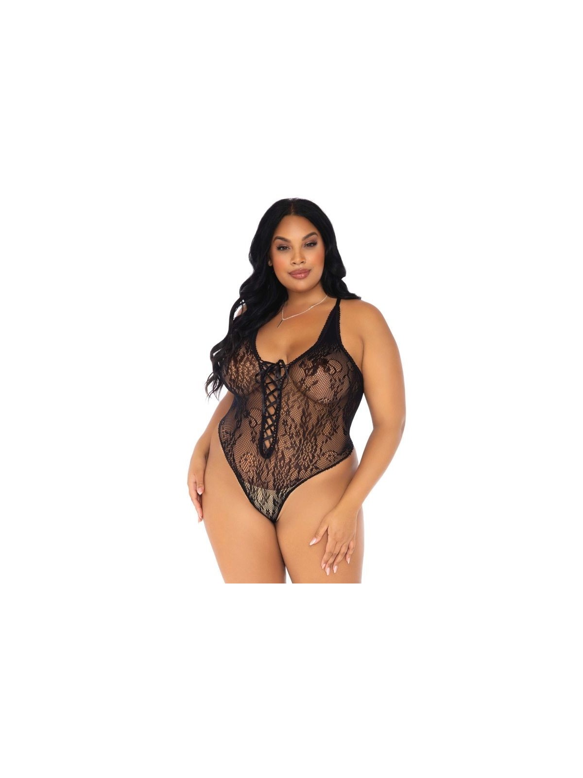 Leg Avenue Teddy Diseño Floral Escote Entrelazado - Comprar Body sexy Leg Avenue - Bodys sexys (1)