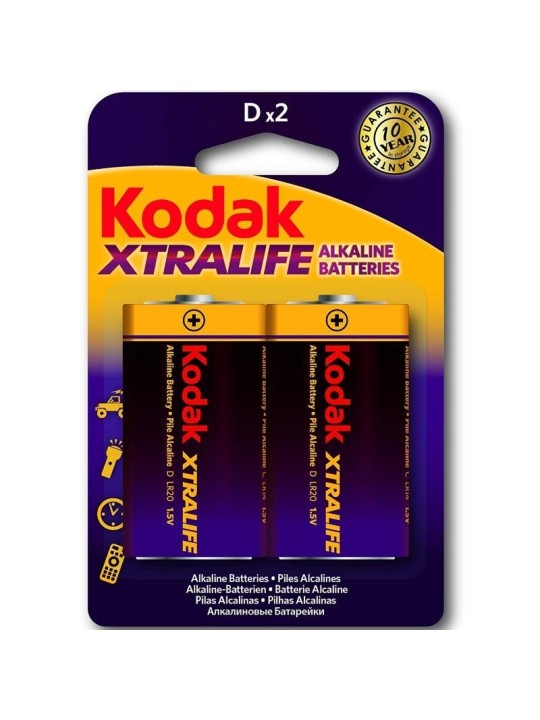 Kodak Xtralife Pilas Alcalinas D LR20 1.5V - Comprar Pilas y baterías Kodak - Pilas & baterías (1)