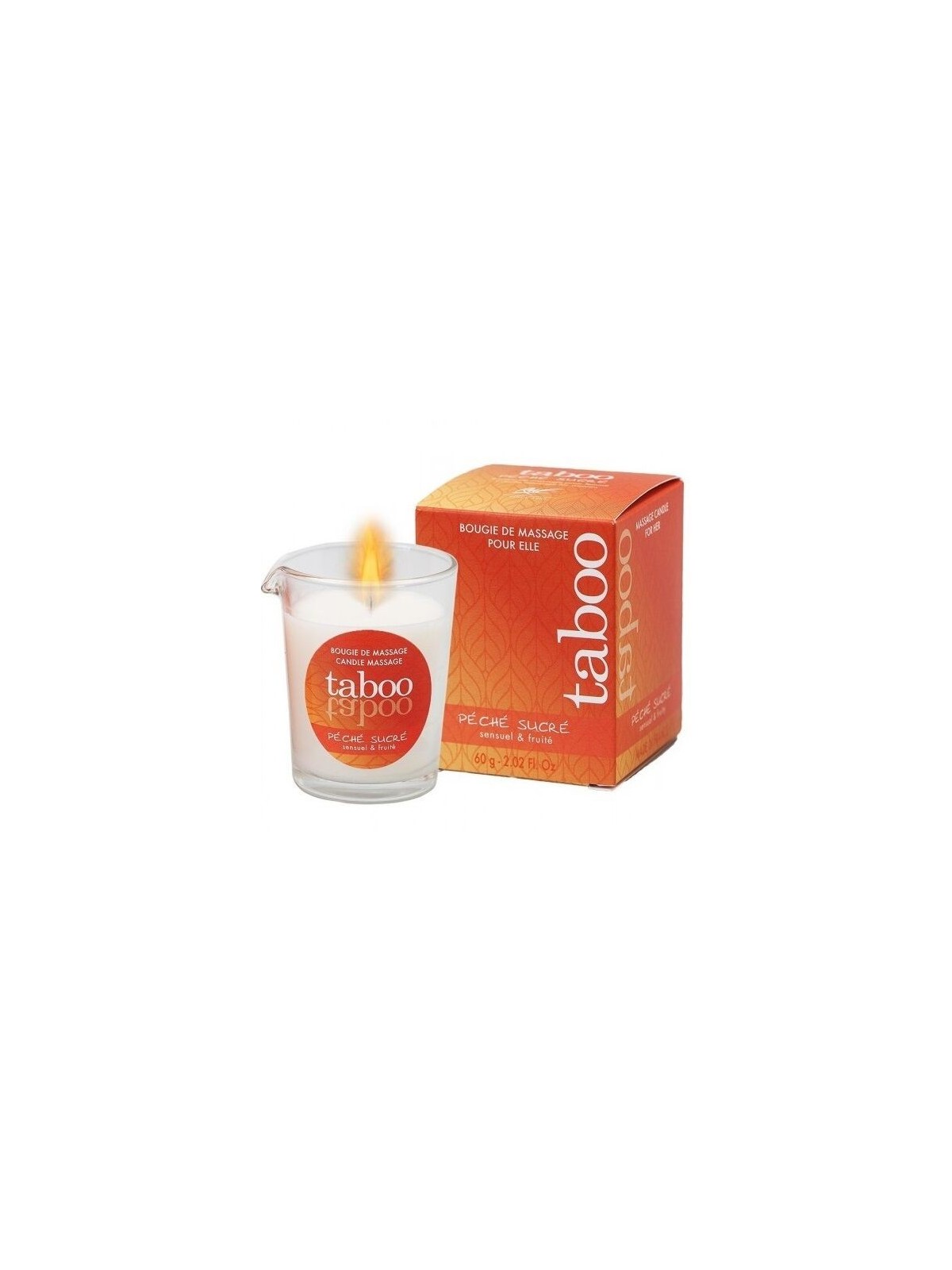 Taboo Vela De Masaje Para Ella Peche Sucre Aroma Nectarina - Comprar Aromatizador masaje Ruf - Inciensos & velas eróticas (1)