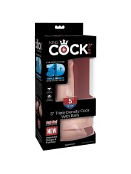 King cock Dildo Triple Densidad Testículos - Comprar Dildo realista King Cock - Dildos sin vibración (5)
