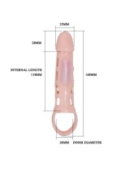 Baile Funda Extensora Pene Con Vibración & Strap 13.5 cm - Comprar Funda pene Baile - Fundas de pene (4)