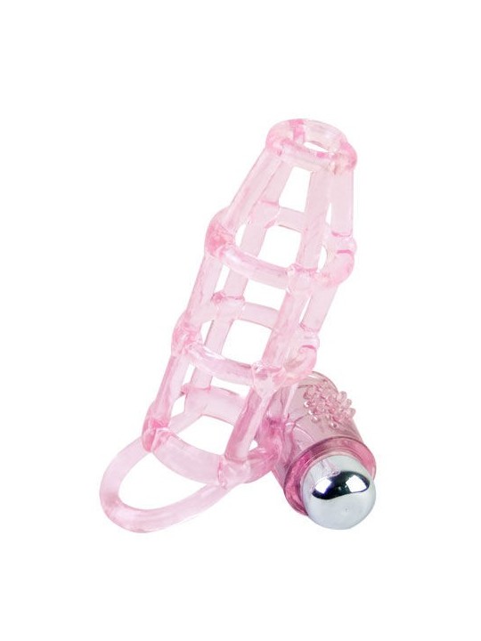 Sweet 10 Ritmos Funda & Anillo Silicona Para El Pene Rosa - Comprar Funda pene Baile - Fundas de pene (1)