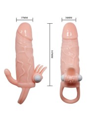 Brave Man Funda Pene Anal & Clítoris Vibrador 16.5 cm - Comprar Funda pene Baile - Fundas de pene (4)