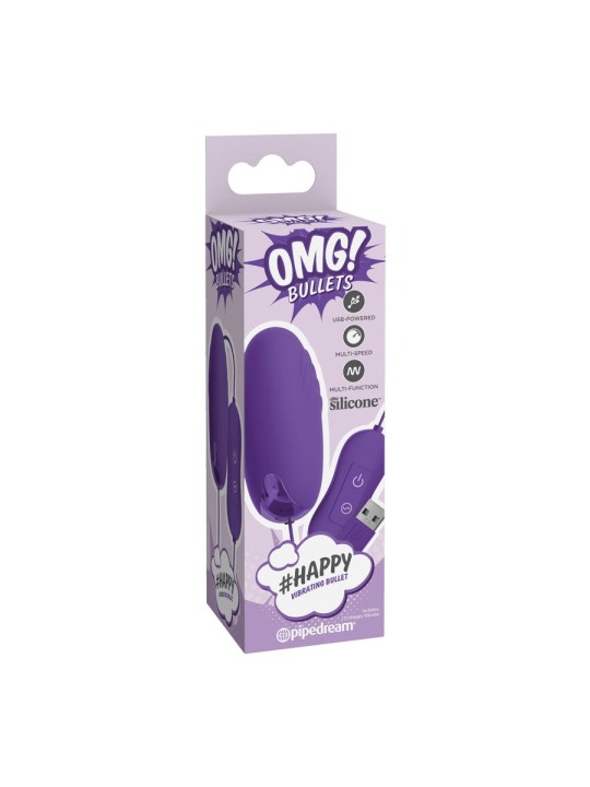 OMG Happy Potente Bala Vibrador Lila - Comprar Huevo vibrador Omg - Huevos vibradores (3)