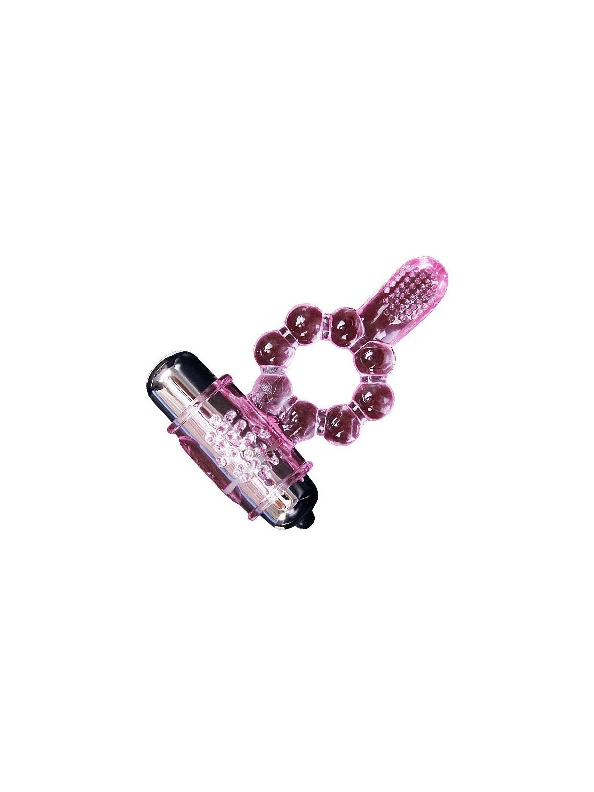 Anillo Silicona 10 Ritmos Lengua Con Vibración Rosa - Comprar Anillo vibrador pene Baile - Anillos vibradores pene (1)