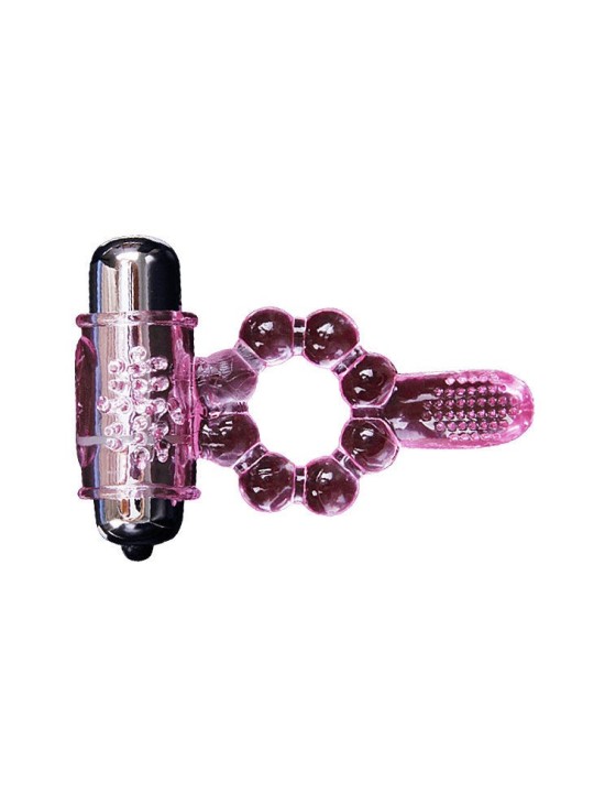 Anillo Silicona 10 Ritmos Lengua Con Vibración Rosa - Comprar Anillo vibrador pene Baile - Anillos vibradores pene (2)