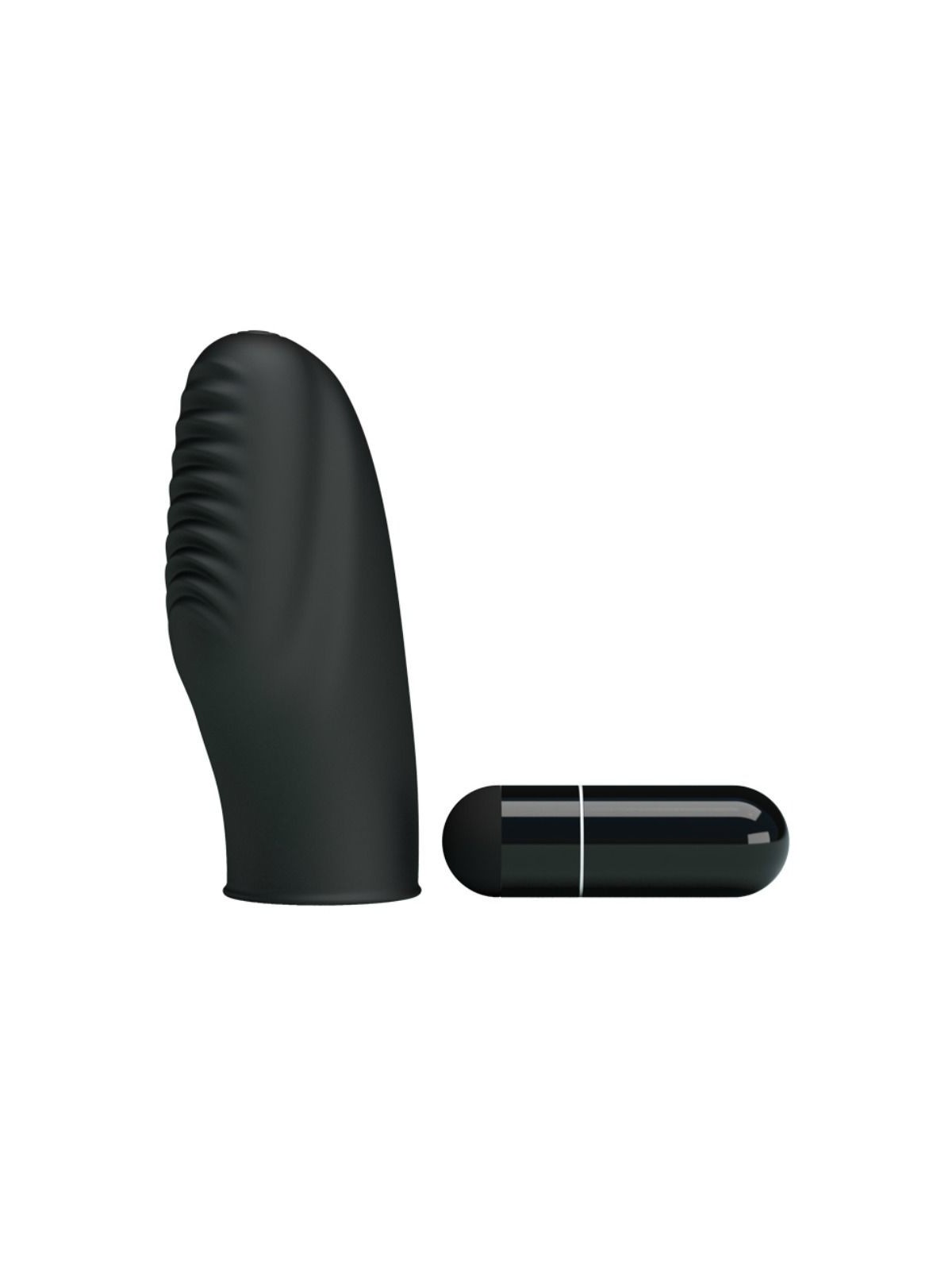 Pretty Love Flirtation Dedal Con Vibración Stanford Negro - Comprar Dedo vibrador Pretty Love - Vibradores de dedo (1)
