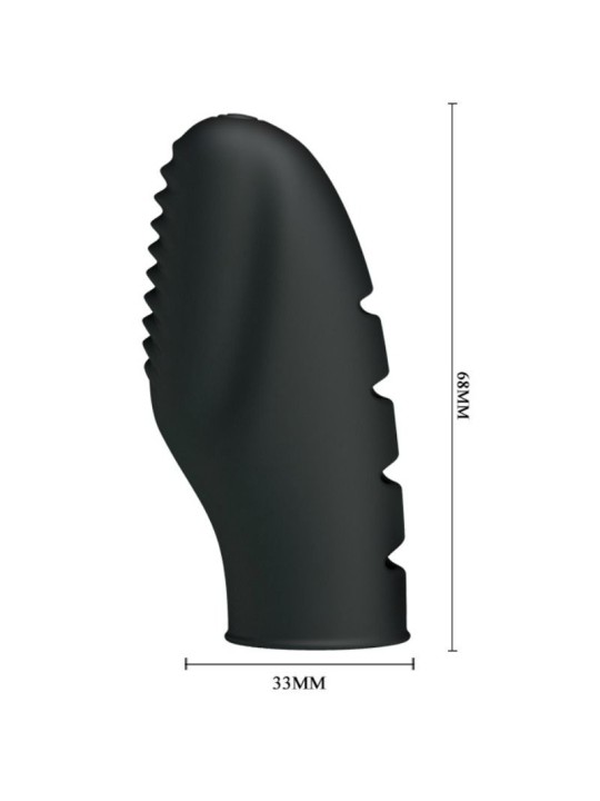 Pretty Love Flirtation Dedal Con Vibración Stanford Negro - Comprar Dedo vibrador Pretty Love - Vibradores de dedo (4)