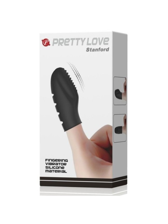 Pretty Love Flirtation Dedal Con Vibración Stanford Negro - Comprar Dedo vibrador Pretty Love - Vibradores de dedo (5)