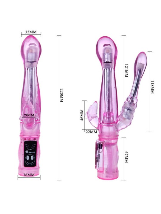 Vibrador Flexible Con Estimulador Anal - Comprar Conejito vibrador Baile - Conejito rampante (3)