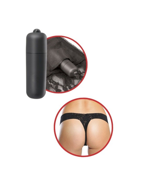 Fetish Fantasy Tanga De Encaje Negro Con Vibrador - Comprar Tanga vibrador Fetish Fantasy - Tangas vibradores (2)