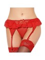 Queen Lingerie Tanga Con Liguero Rojo - Comprar Ligueros sexy Queen - Ligueros & ligas (1)