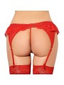 Queen Lingerie Tanga Con Liguero Rojo - Comprar Ligueros sexy Queen - Ligueros & ligas (3)