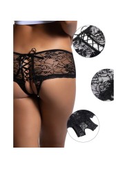 Queen Lingerie Panties De Encaje Floral Abertura Trasera - Comprar Ropa interior sexy Queen - Tangas & braguitas sexys (3)