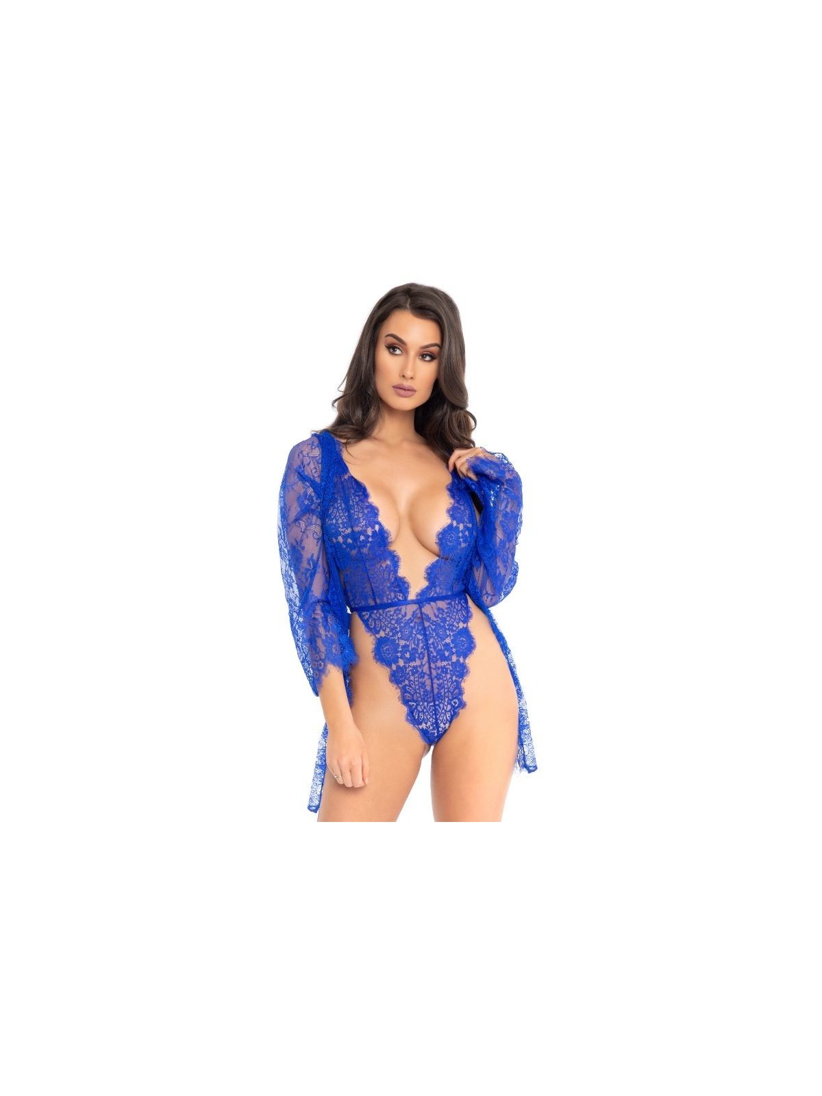 Leg Avenue Set Con Teddy & Bata Azul - Comprar Body sexy Leg Avenue - Bodys sexys (1)